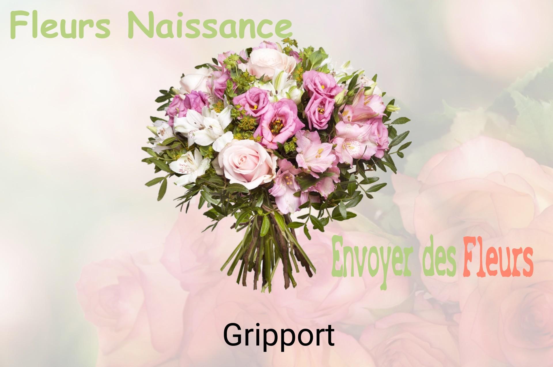 Bouquet de fleurs de naissance livré à Gripport